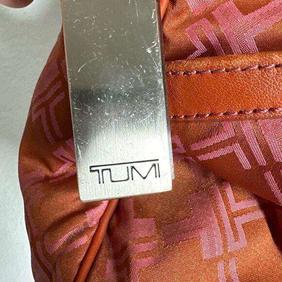 TUMI T Monogram Jacquard Nylon Canvas Framed Weekender/Carry-On Duffle Rose Pink - Picture 6 of 16